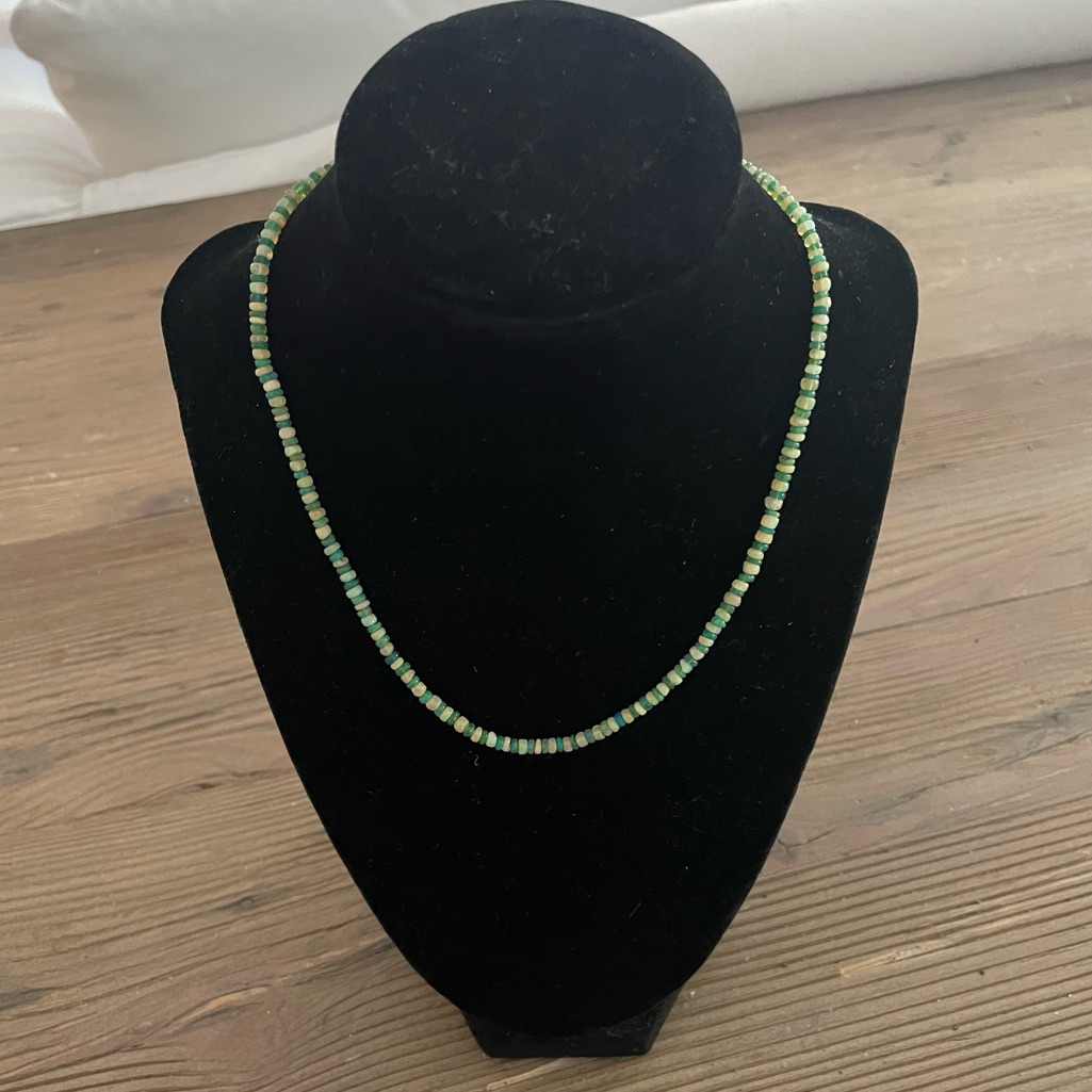 Real Chrysoprase  14kt Clasp 16 Necklace